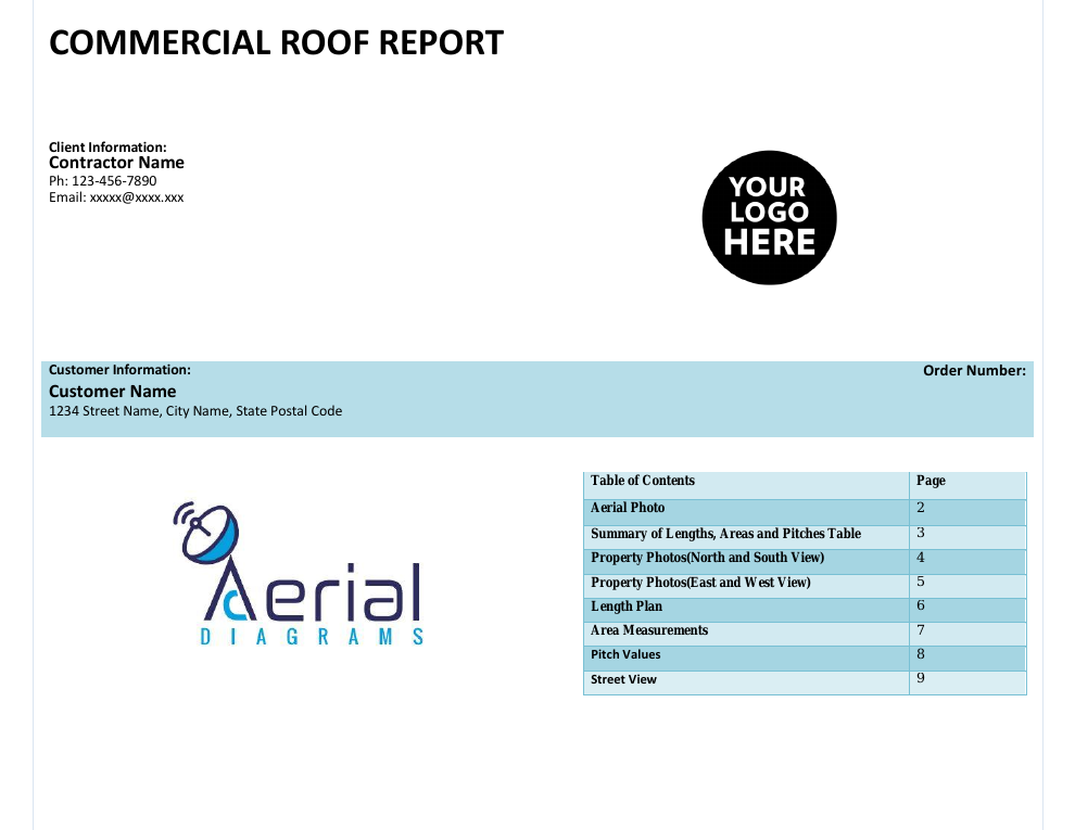 Commercial roof · over 60 squares — sample PDF