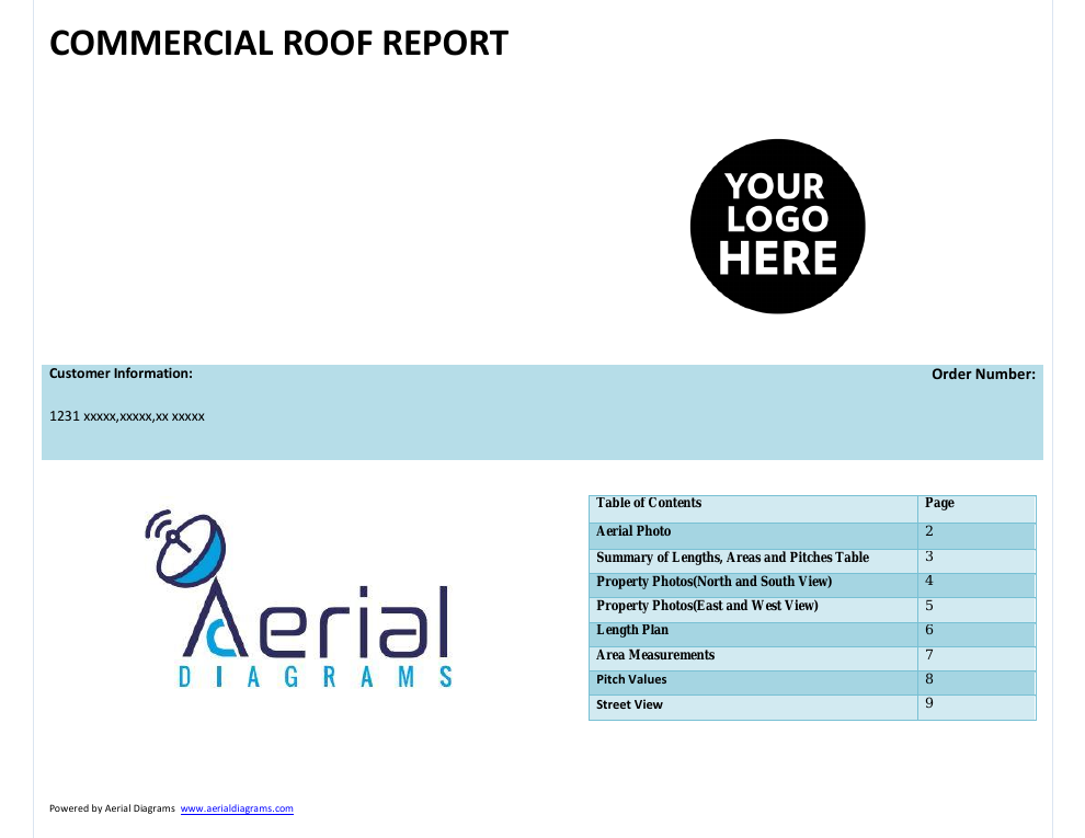Commercial roof · under 60 squares — sample PDF