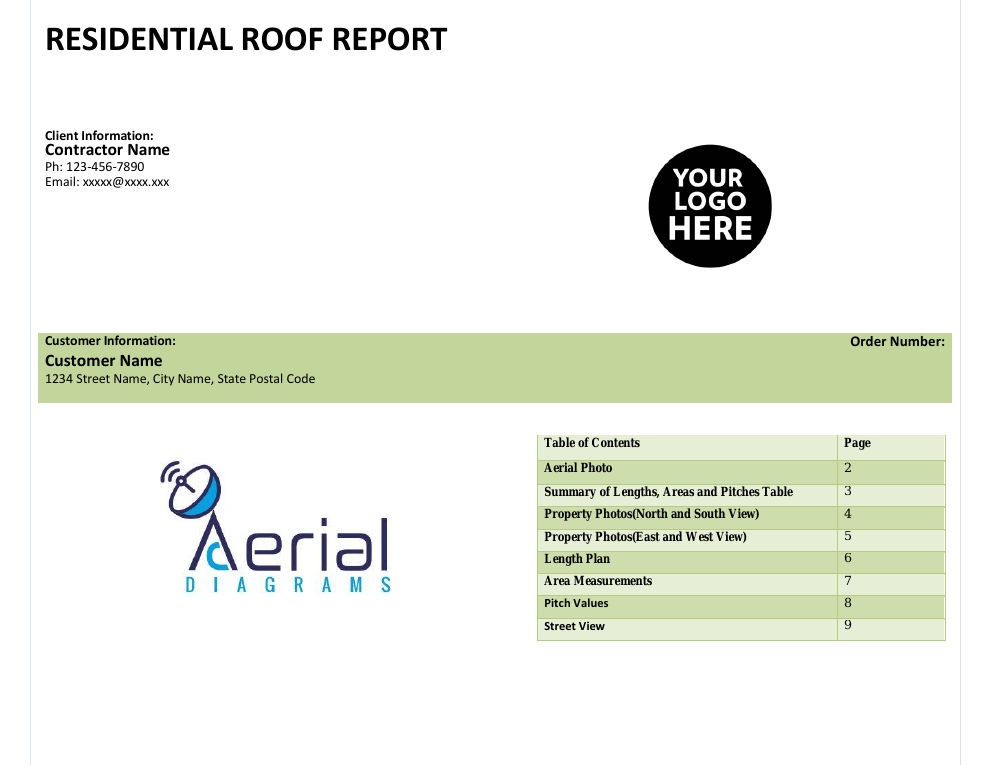Residential roof · over 30 squares — sample PDF